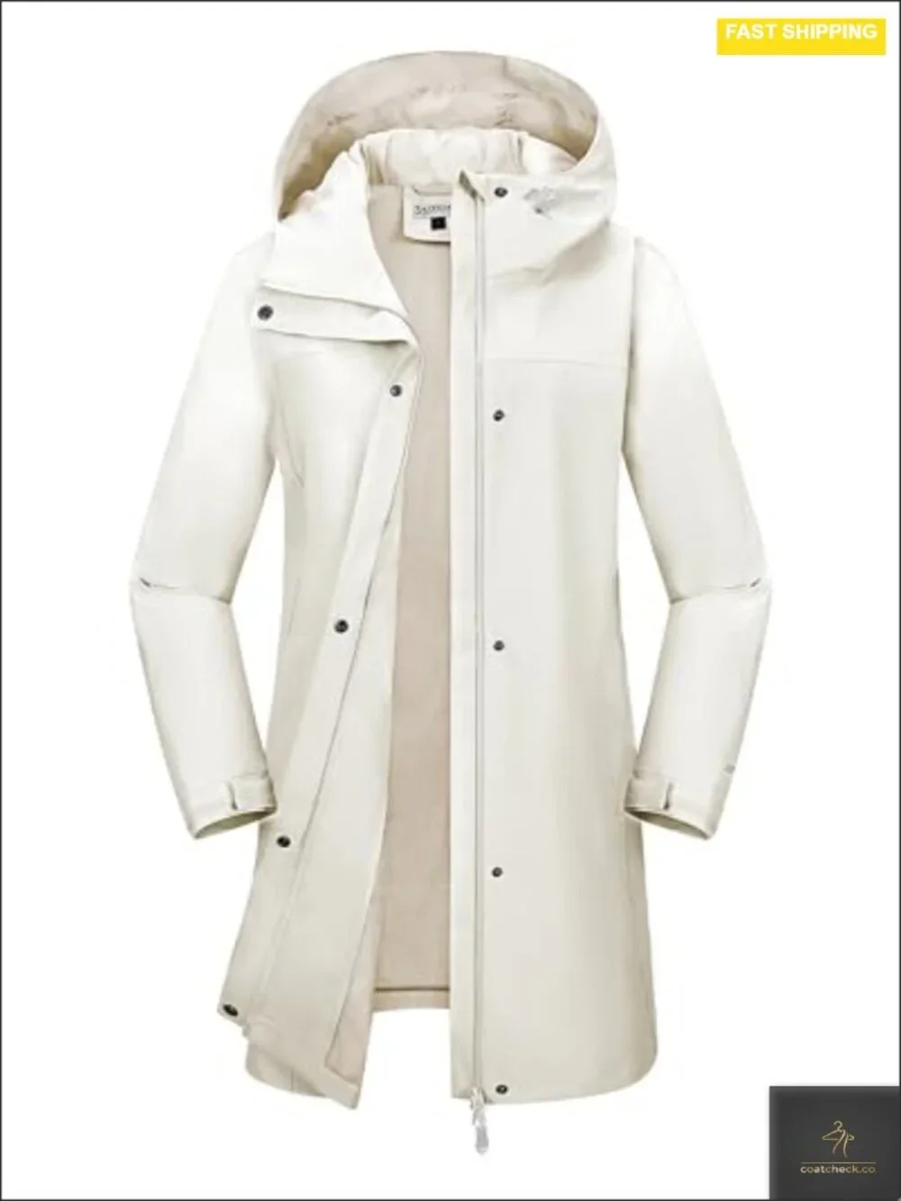 Women's Waterproof Long Rain Jacket with Hood | 10000mm Breathable Lightweight
